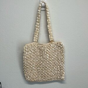 Stunning!!! Cream Beaded Tote ✨